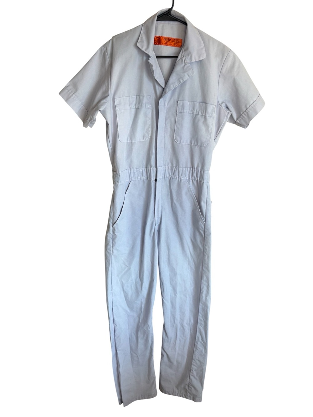 Vintage Red Kap Workwear Jumpsuit Light Blue Zip Utility Coveralls Zipper